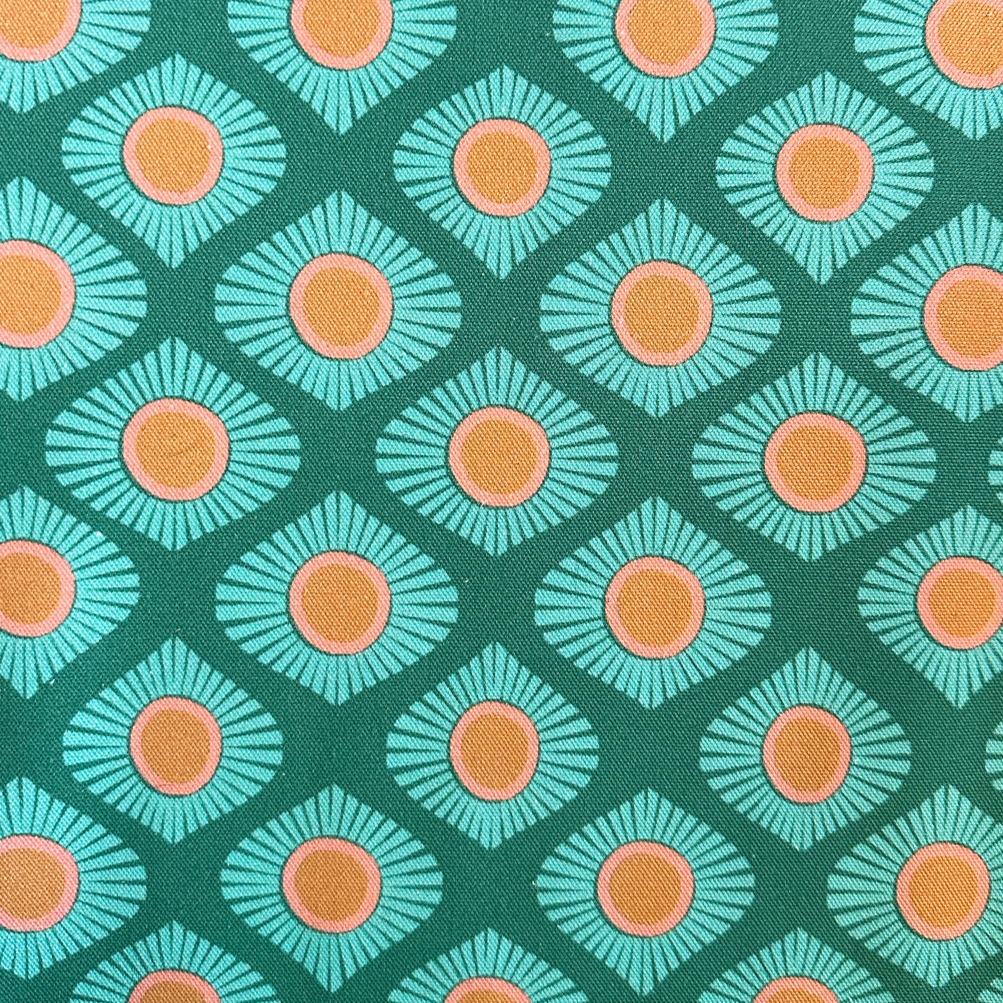 MOROCCAN CIRCUS FABRIC - GREEN & PEACH