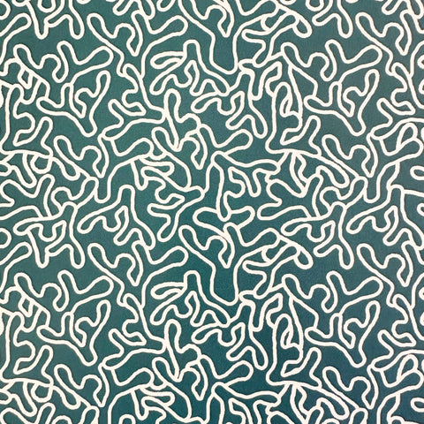 HOPE IS  CORAL - TEAL / CREAM WALLPAPER