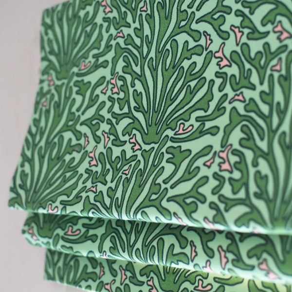 HOPE IS BLOOMING FABRIC - CREAM GREEN