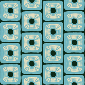 SQUARE EYES FABRIC - BLUE