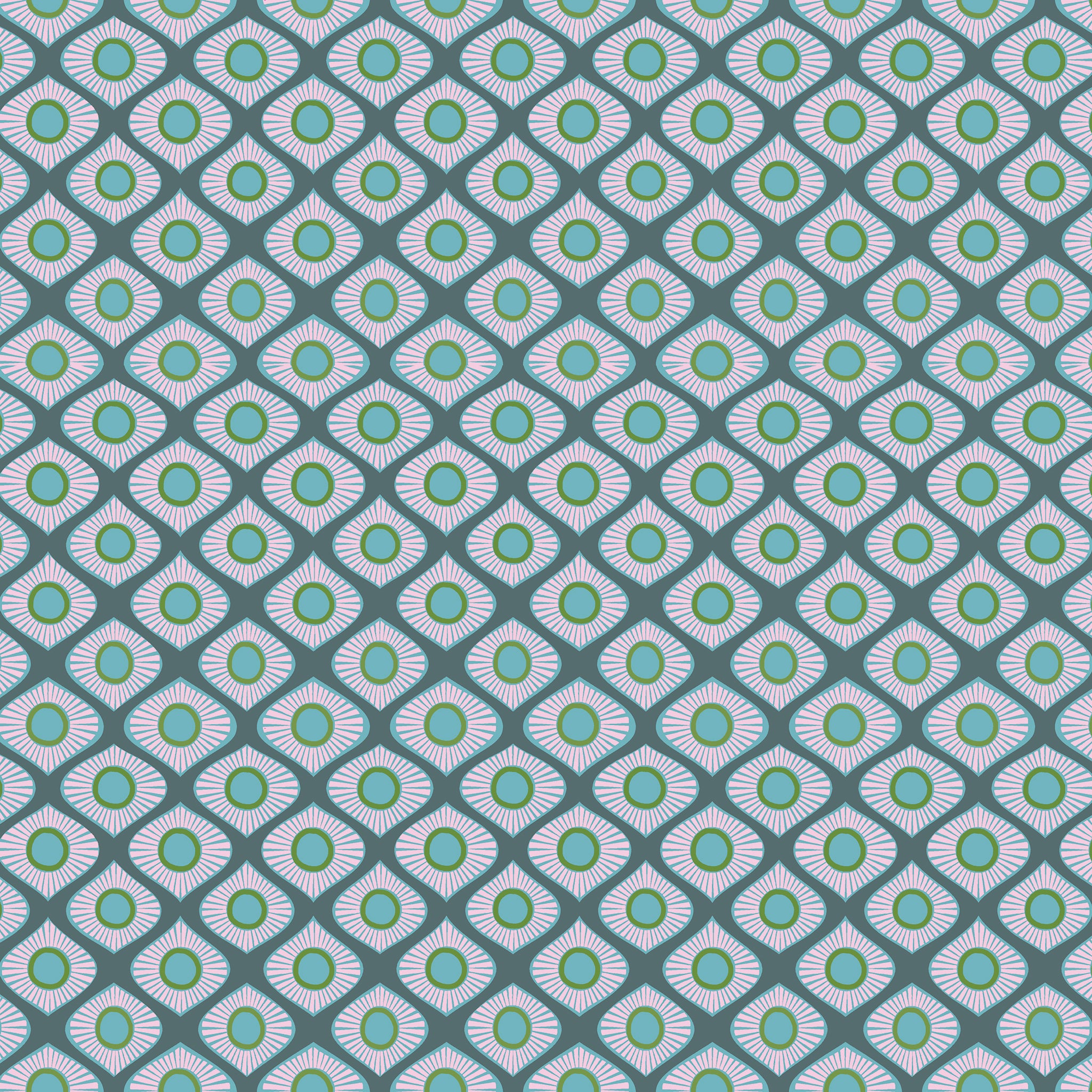MOROCCAN CIRCUS WALLPAPER - DARK BLUE