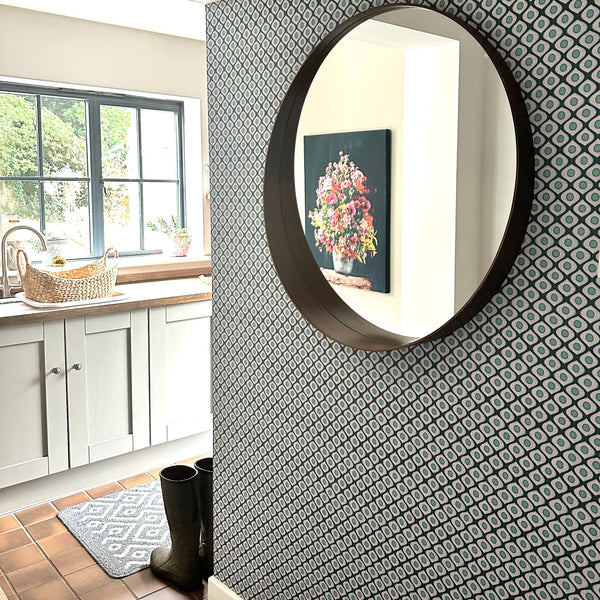 MOROCCAN CIRCUS WALLPAPER - DARK BLUE