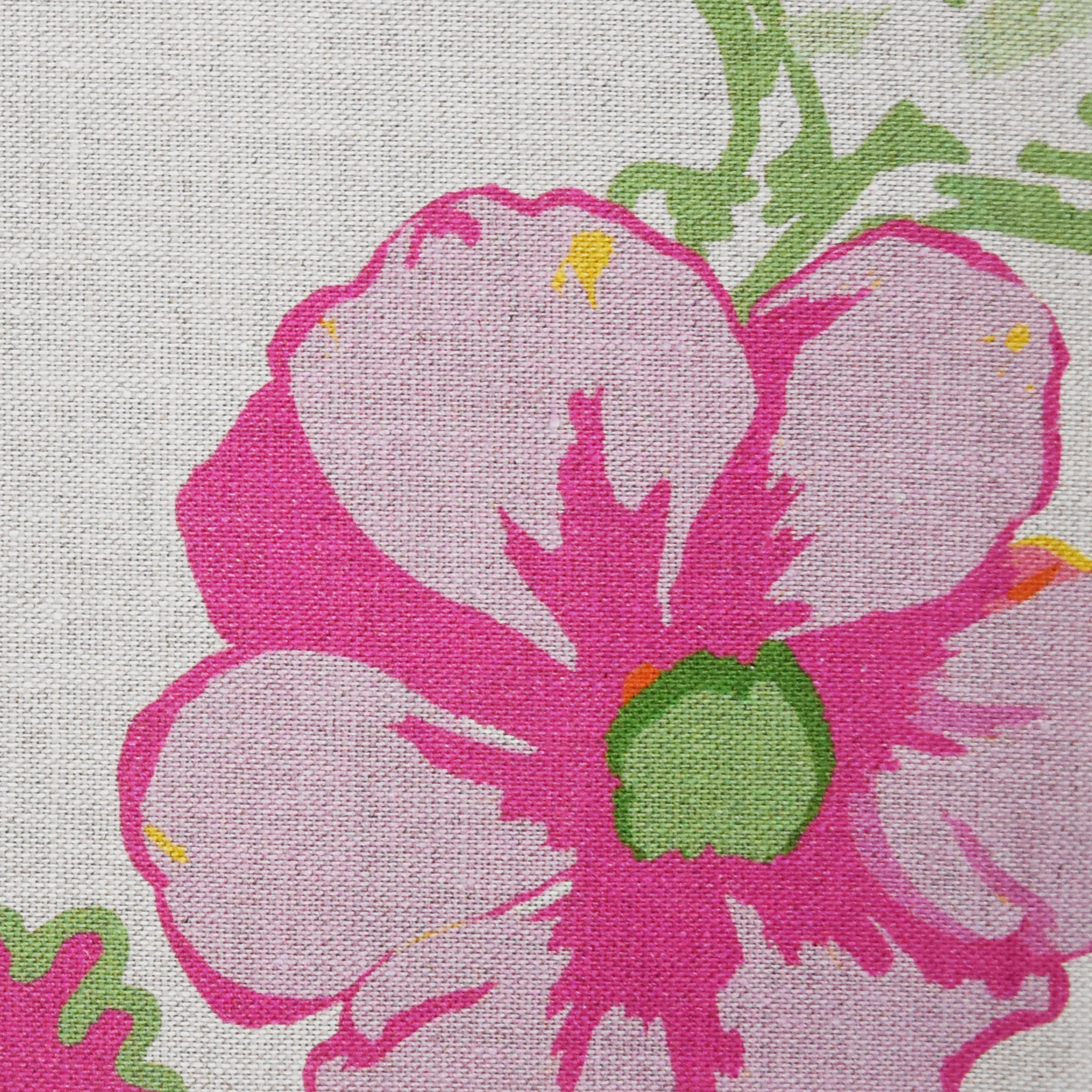PEONIES NATURAL FABRIC