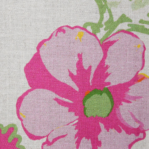 PEONIES NATURAL FABRIC