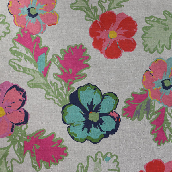 PEONIES NATURAL FABRIC