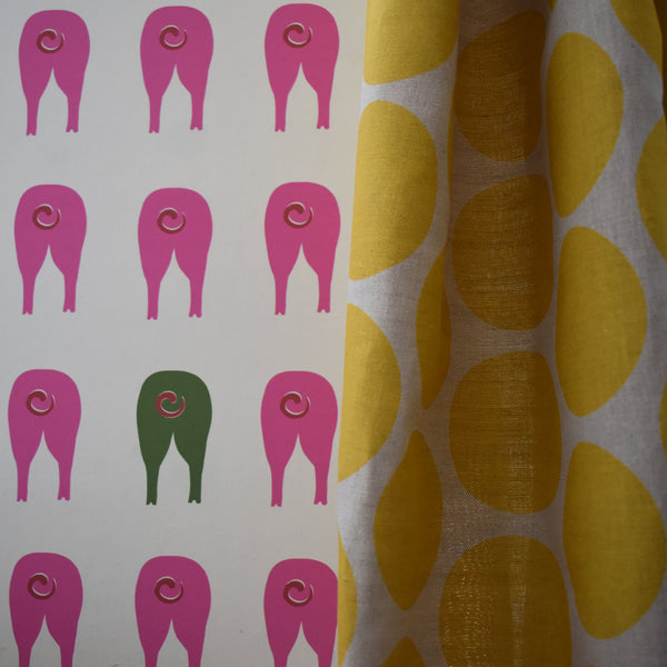 SPOTS YELLOW FABRIC