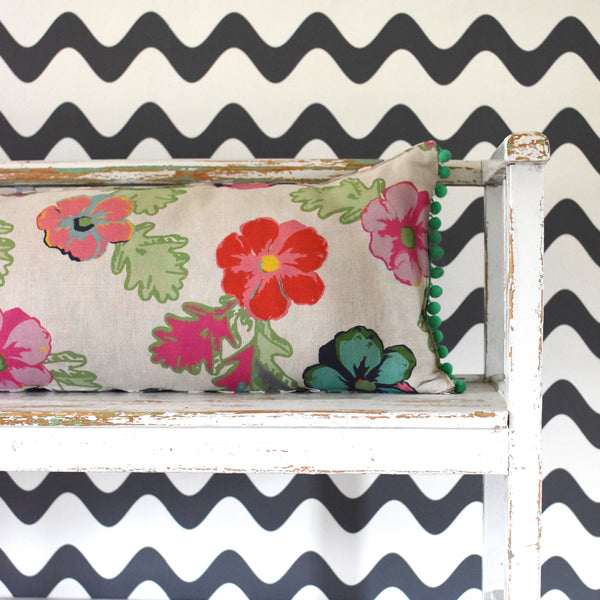 PEONIES NATURAL FABRIC